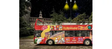 Milano: Tour notturno in autobus scoperto + guida audio