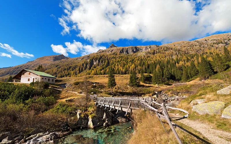 Trekking to the Val di Fumo Refuge to admire the foliage