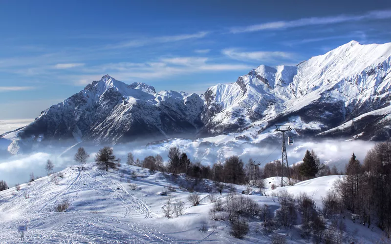 snow on piani di bobbio