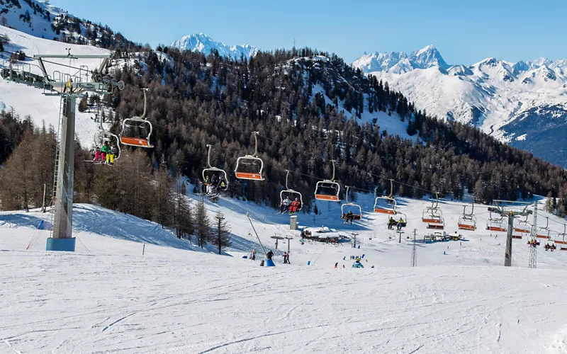 snow on the Pila slope