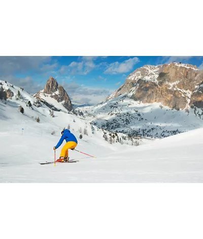 snowy ski run cortina d'ampezzo