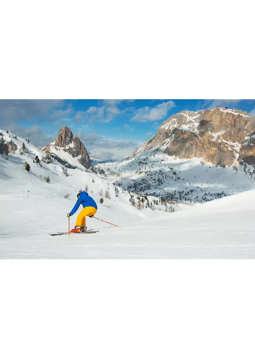 snowy ski run cortina d'ampezzo