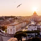 View of Rome at sunset