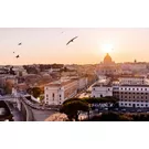 Vista su Roma al tramonto