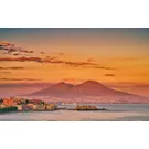 View of Mount Vesuvius at sunset