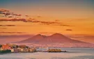 Vista sul Vesuvio al tramonto