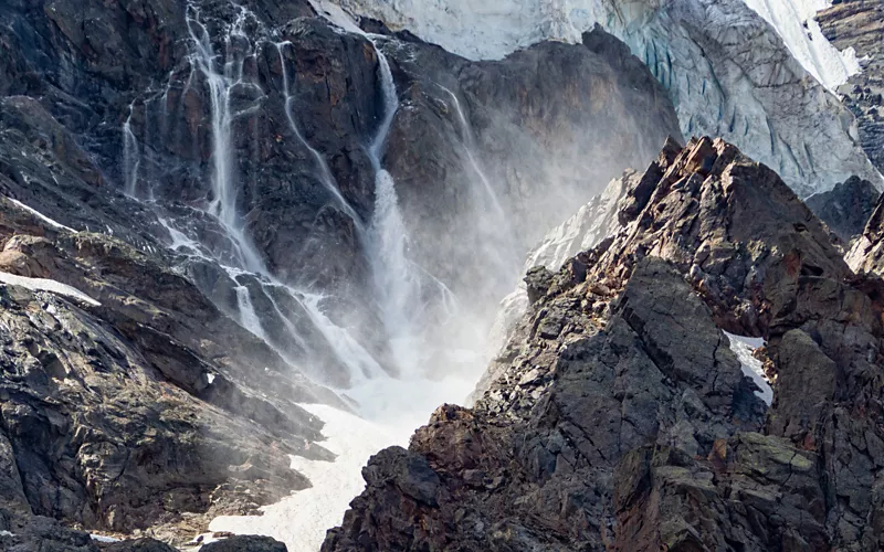 Le glacier du Belvédère, sur le mont Rose