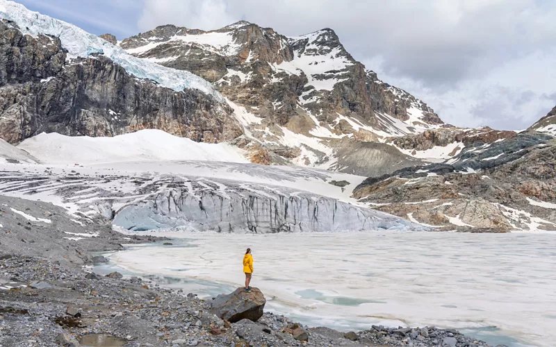 Der Fellaria-Gletscher in der Lombardei