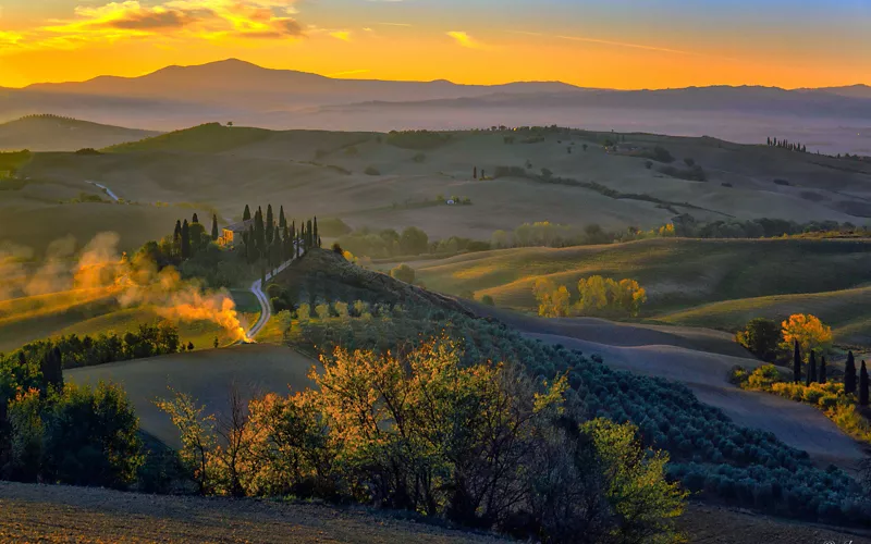 colline al tramonto 