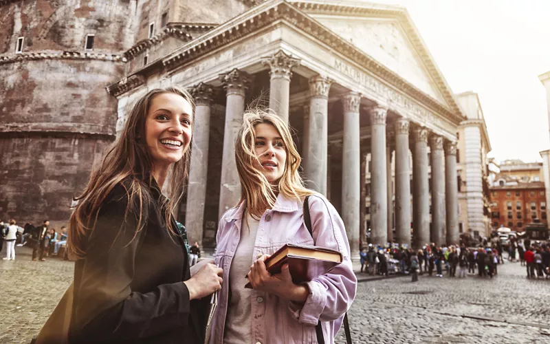 Two girls in Rome