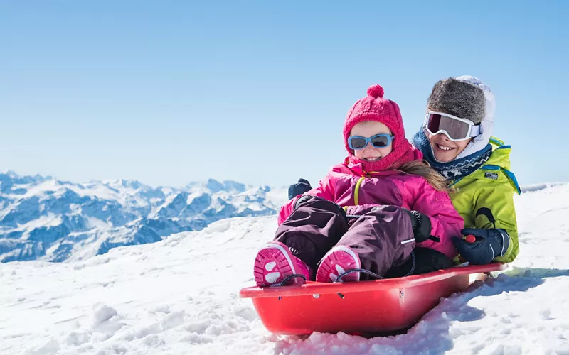 Snow playground in Ala di Stura