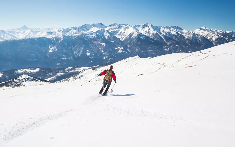 Esquiador en Bardonecchia Ski