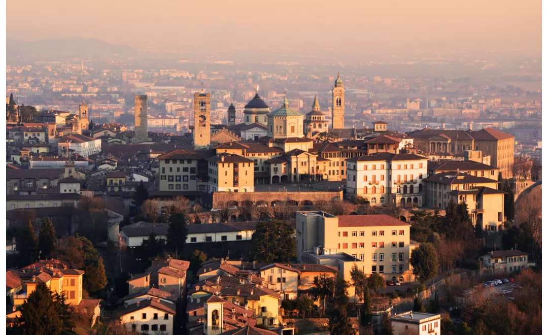 Vista sulla città di Bergamo