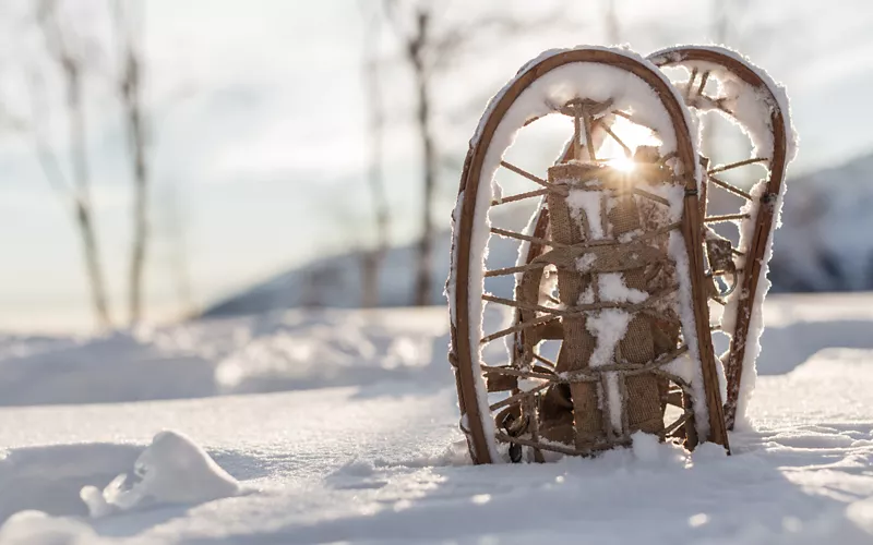 Bielmonte with snowshoes