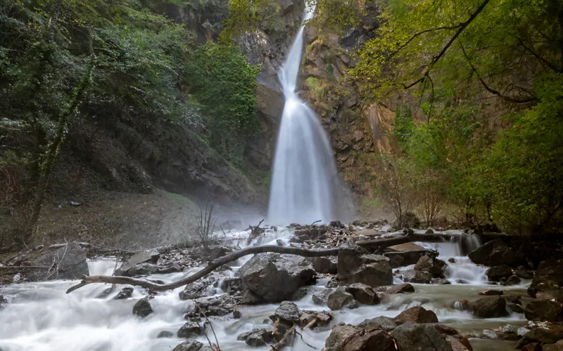 Brandis: the water trail leading to the waterfall