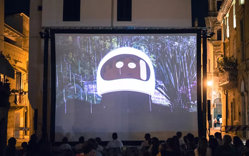 Freiluft-Kino in Apulien