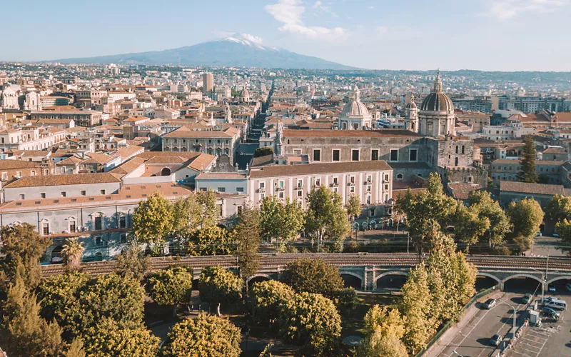Vista della città di Catania
