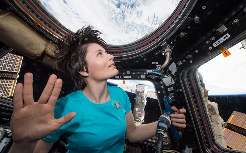 Samantha Cristoforetti en la Estación Espacial Internacional