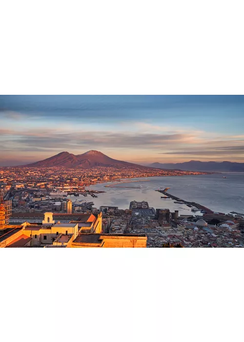 Vista de Nápoles y del Vesubio