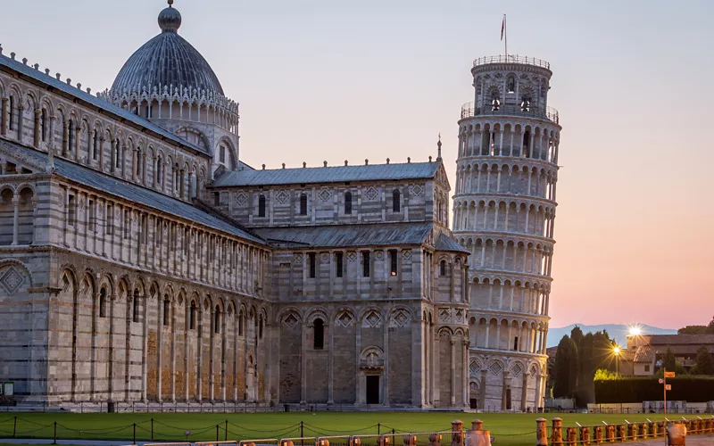 Piazza dei Miracoli and the Leaning Tower of Pisa