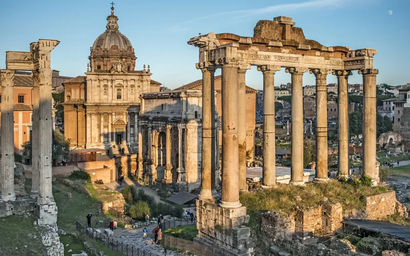 Il Foro Romano sul colle Palatino