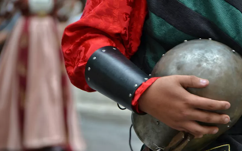 dettaglio mano cavaliere 