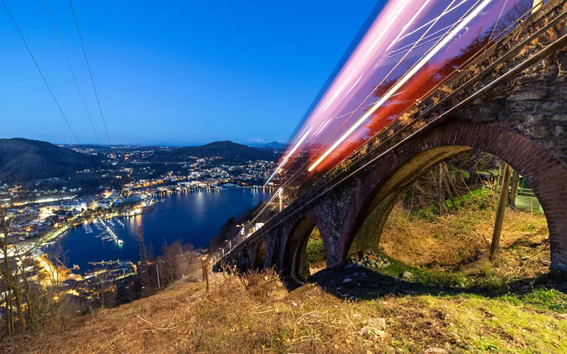 Funicular railway from Como to Brunate