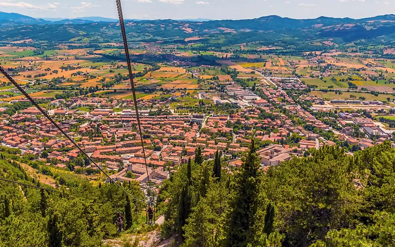 cable car in Gubbio