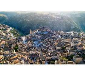 Vista sulla città di Matera in Basilicata
