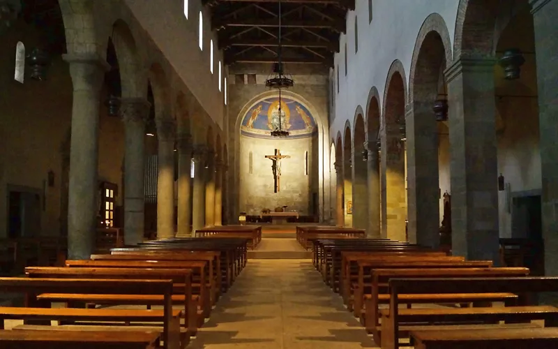 Interior of the church of San Lorenzo in Tuscany