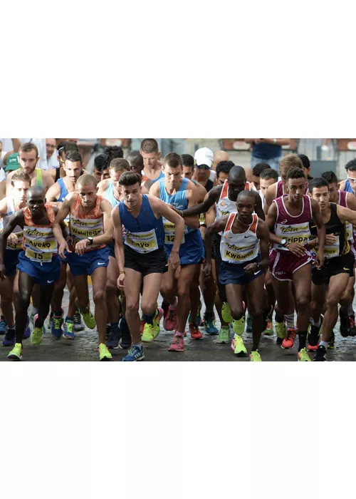 Marathon runners in Castelbuono