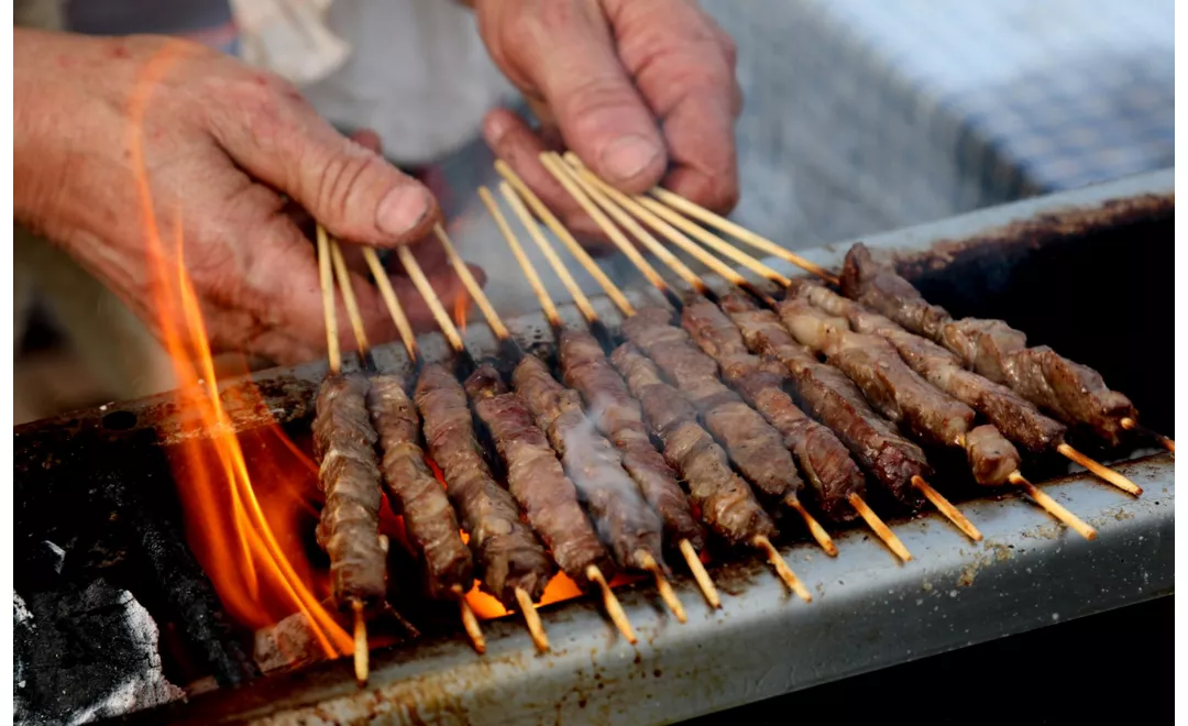 Arrosticini, local food of Abruzzo 