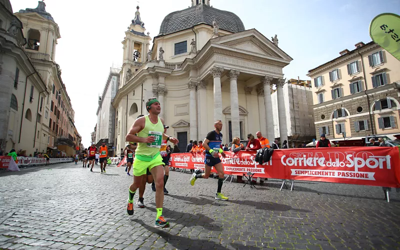 Participantes en el Maratón de Roma