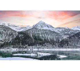 Snowy mountains near Turin