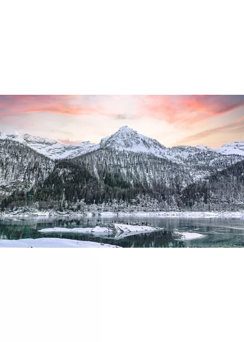 Snowy mountains near Turin