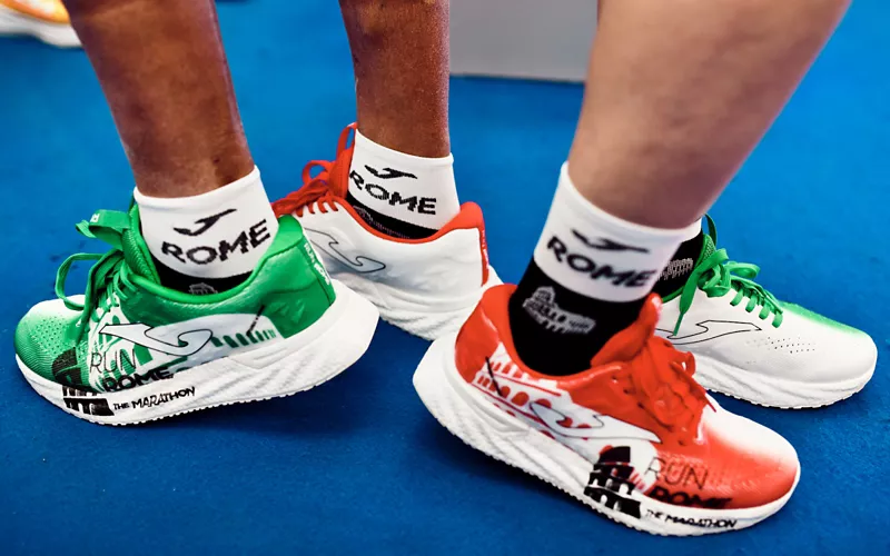 Running shoes for the Rome marathon