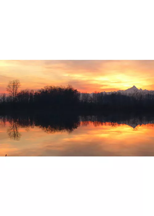 Monviso-Park: entlang des Flusses Po bei Cuneo