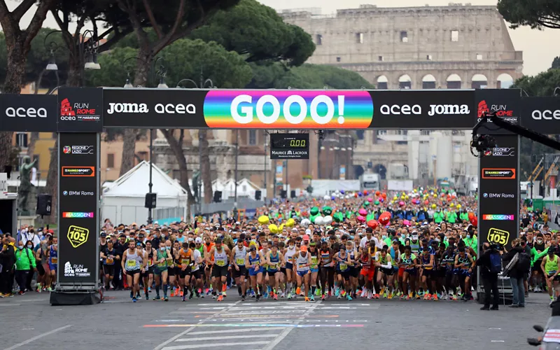 Salida del Maratón de Roma