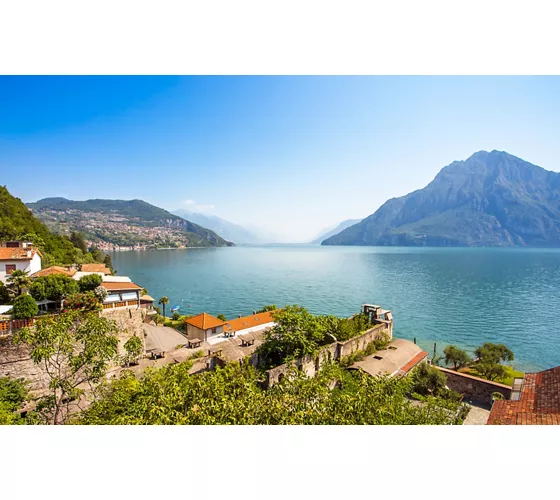La locomotora de vapor en dirección al lago Iseo