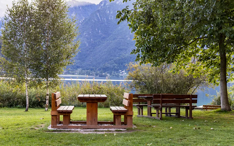 Camping on Lake Ledro