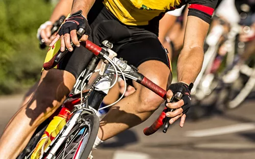 Cyclists during a race