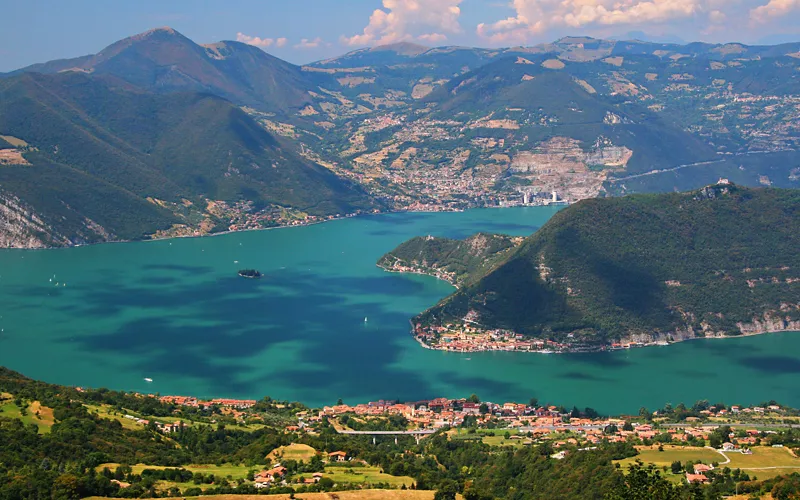 lago d'iseo dall'alto