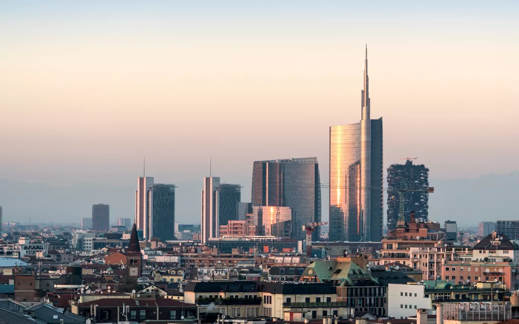 View of Milan's buildings