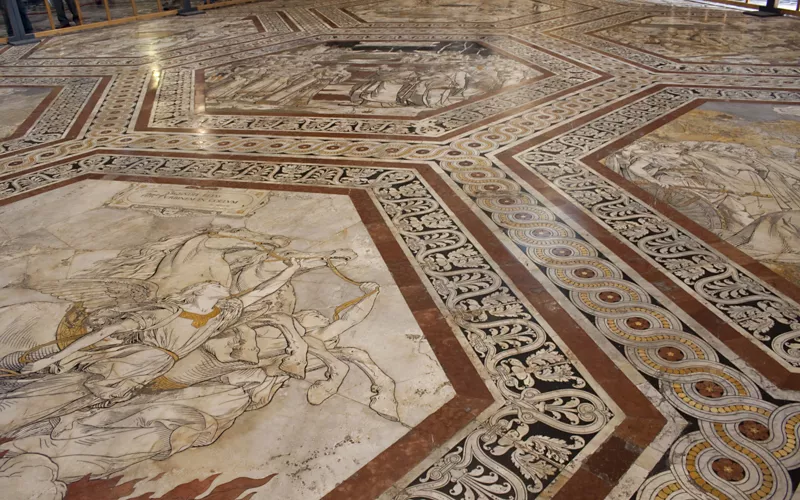 The floor of Siena Cathedral, a masterpiece forged over the centuries
