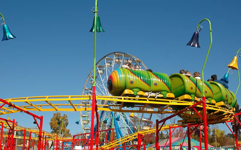 For the little ones, the Caterpillar ride and panoramic train