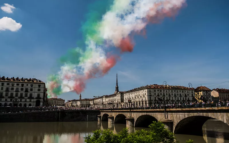 The Frecce Tricolori in Turin