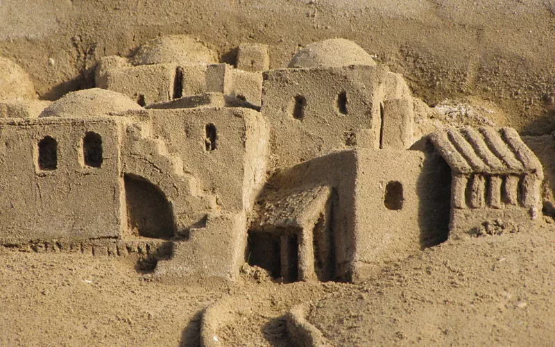 The sand crib in Bellaria Igea Marina