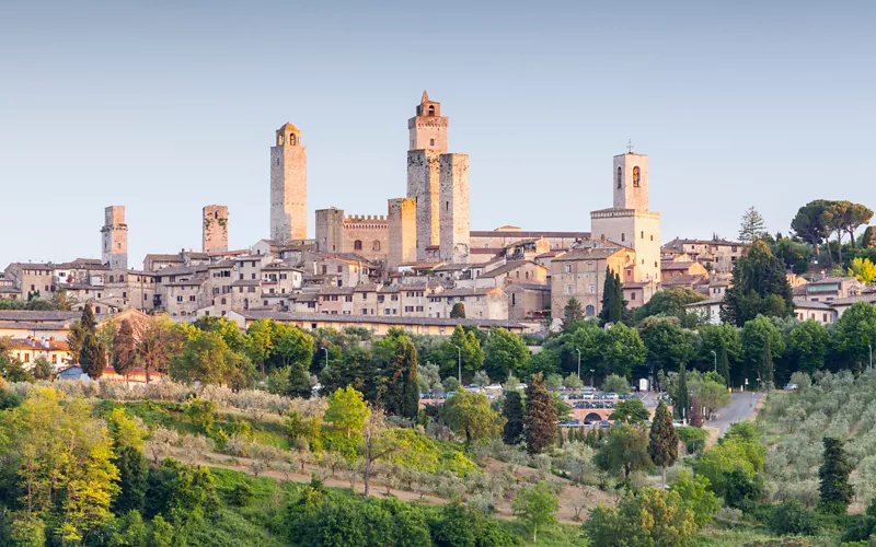 Vista sulla città di San Gimignano in Toscana