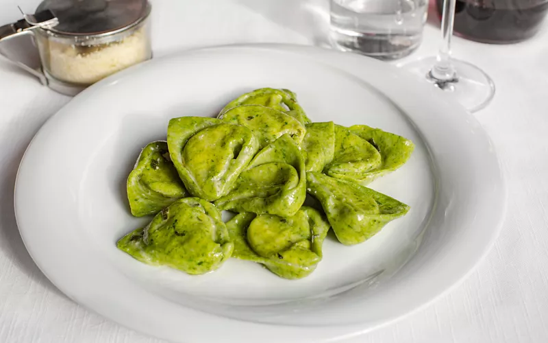 Reggio Emilia: green tortelli and cappelletti