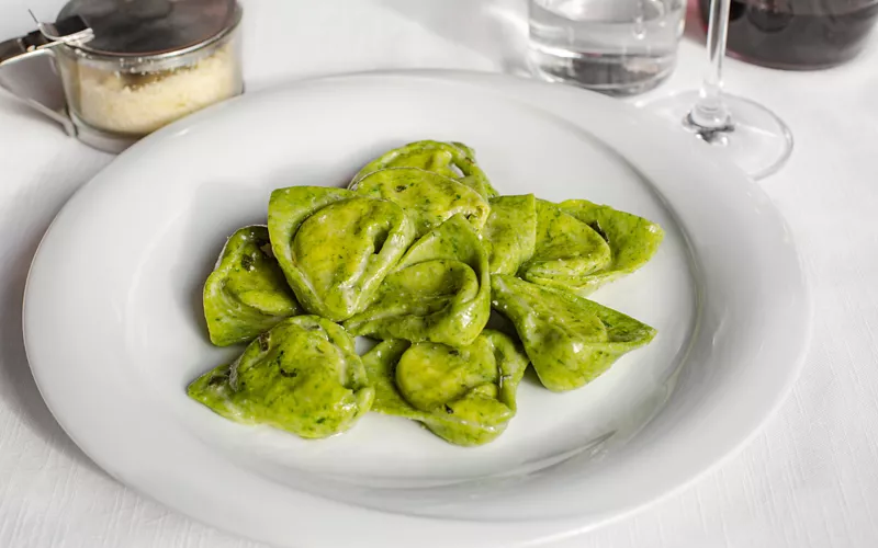 Reggio Emilia: tortelli verdes y cappelletti